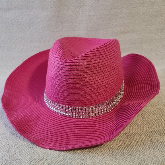 Mary Kay Accessories - Vintage Mary Kay pink cowgirl hat- silver embellishment